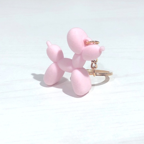 Pink Balloon Dog Keychain - Picture 1 of 6